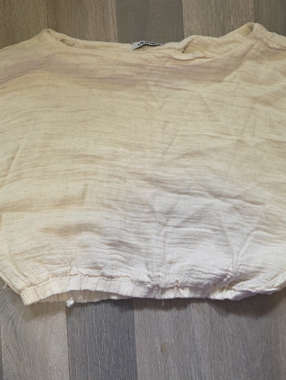 JUNE Cream Lightweight Gauze Top *AS IS*